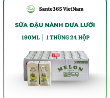 Sữa Đậu Nành Dưa Lưới Hàn Quốc Chính Hãng 100% - 190ml x 24 Hộp/ Thùng - Sante365 VietNam